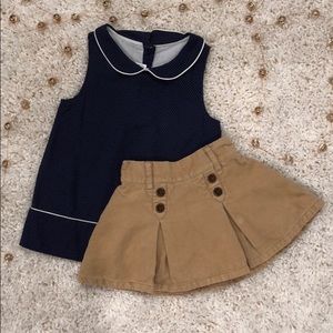 Top and skirt set